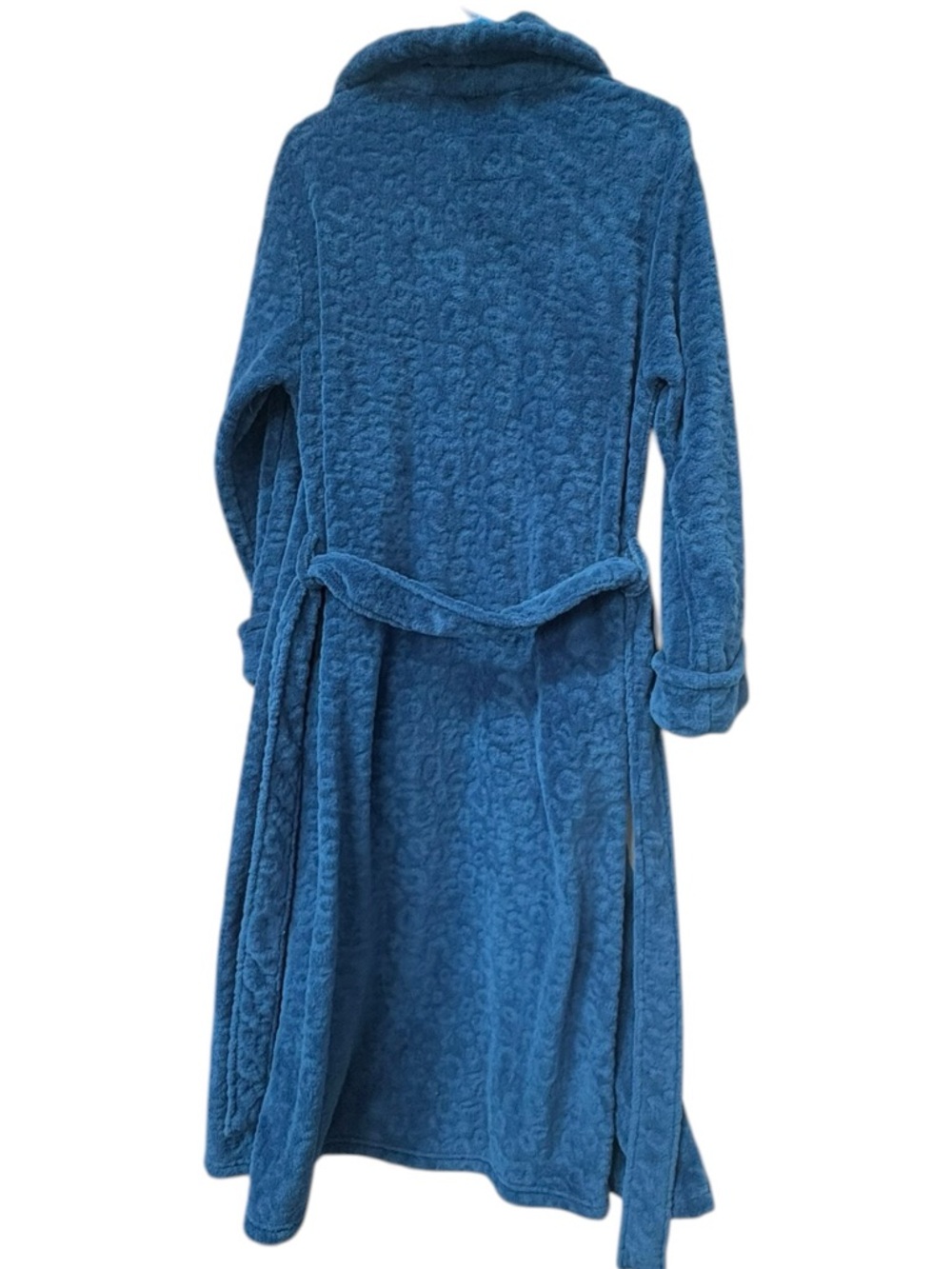 Midnight Teal Carole Hochman Plush Blue Robe bathrobe size M - Picture 2 of 6